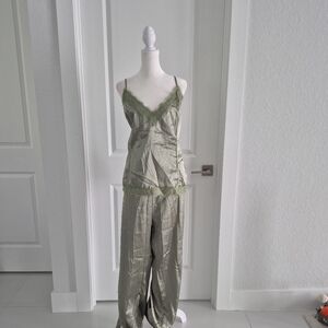 Satin Wide Leg 2 Piece Set